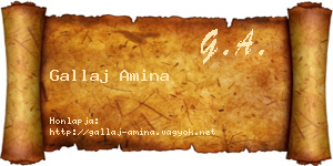 Gallaj Amina névjegykártya